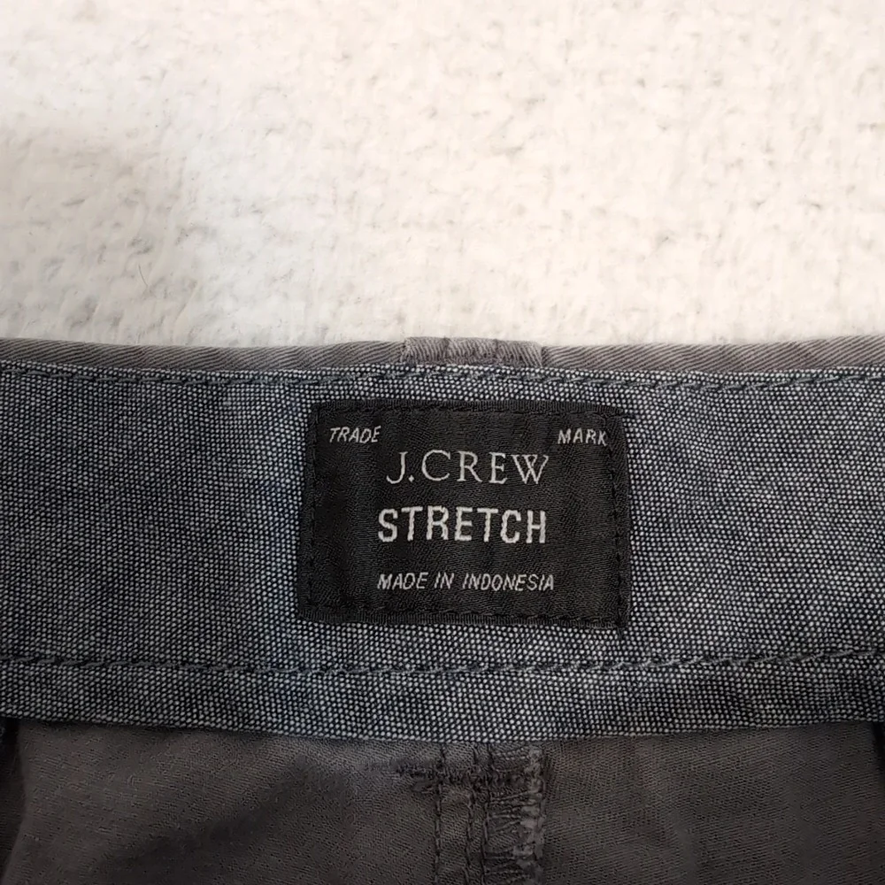 J Crew Chino Shorts Gray Flat Front Men's Size 32 x 9